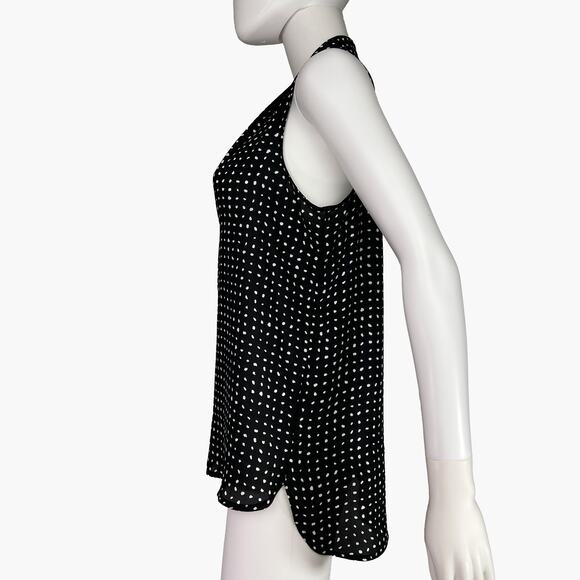 VINCE CAMUTO Abstract Polka Dot Sleeveless Blouse Top (Black/White | Size S) - Picture 3 of 6